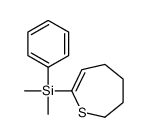 dimethyl-phenyl-(2,3,4,5-tetrahydrothiepin-7-yl)silane结构式