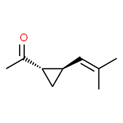 Ethanone, 1-[2-(2-methyl-1-propenyl)cyclopropyl]-, (1S-trans)- (9CI) structure