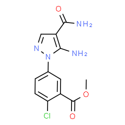 5-(5-氨基-4-氨基甲酰基-1H-吡唑-1-基)-2-氯苯甲酸甲酯图片