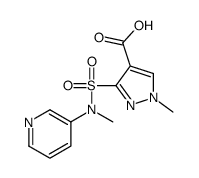 1-methyl-3-[methyl(pyridin-3-yl)sulfamoyl]pyrazole-4-carboxylic acid结构式