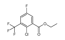 Ethyl 2-chloro-5-fluoro-3-(trifluoromethyl)benzoate结构式