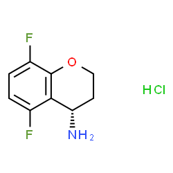 (4S)-5,8-Difluoro-3,4-dihydro-2H-1-benzopyran-4-amine hydrochloride Structure