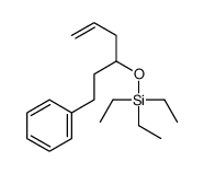 triethyl(1-phenylhex-5-en-3-yloxy)silane Structure
