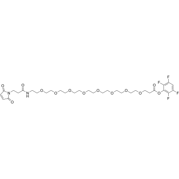 Mal-amido-PEG8-TFP ester结构式
