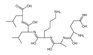 (2S)-2-[[(2S)-2-[[(2S)-6-amino-2-[[(2S)-2-[[(2S)-2,5-diamino-5-oxopentanoyl]amino]propanoyl]amino]hexanoyl]amino]-4-methylpentanoyl]amino]-4-methylpentanoic acid Structure