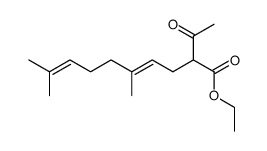 4,8-Decadienoic acid, 2-acetyl-5,9-dimethyl-, ethyl ester, (E)-结构式