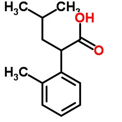 4-Methyl-2-(2-methylphenyl)pentanoic acid结构式