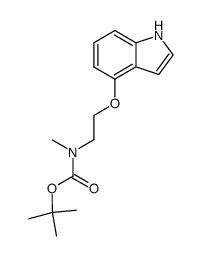 N-methyl-N-[2-(1H-indol-4-yloxy)-ethyl]-carbamic acid tert-butyl ester结构式