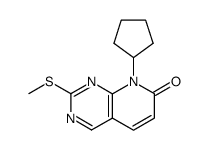 8-cyclopentyl-2-methanesulfanyl-8H-pyrido[2,3-d]pyrimidin-7-one结构式