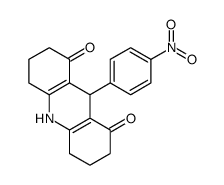 9-(4-nitrophenyl)-2,3,4,5,6,7,9,10-octahydroacridine-1,8-dione结构式