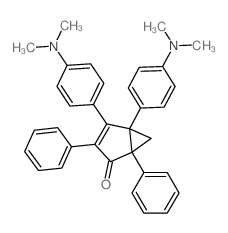 4,5-bis(4-dimethylaminophenyl)-1,3-diphenyl-bicyclo[3.1.0]hex-3-en-2-one结构式