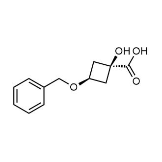 Cis-3-benzyloxy-1-hydroxy-cyclobutanecarboxylicacid Structure