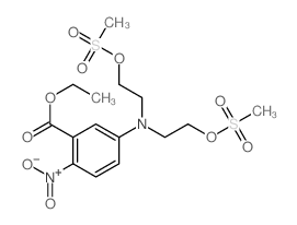 Benzoic acid,5-[bis[2-[(methylsulfonyl)oxy]ethyl]amino]-2-nitro-, ethyl ester Structure