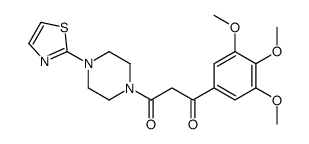 1-(2-Thiazolyl)-4-[3-(3,4,5-trimethoxyphenyl)-1,3-dioxopropyl]piperazine结构式