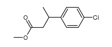 3-(4-chlorophenyl)butyric acid methyl ester结构式
