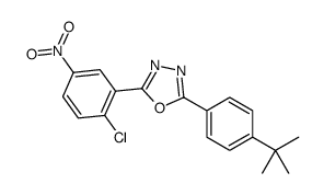 2-[4-(TERT-BUTYL)PHENYL]-5-(2-CHLORO-5-NITROPHENYL)-1,3,4-OXADIAZOLE结构式