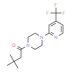 PIPERAZINE, 1-(3,3-DIMETHYL-1-OXOBUTYL)-4-[4-(TRIFLUOROMETHYL)-2-PYRIDINYL]- Structure