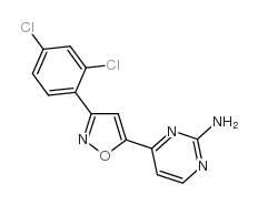 4-[3-(2,4-二氯苯基)异恶唑]嘧啶-2-胺结构式