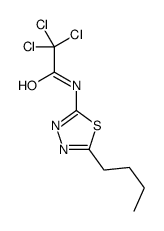 N-(5-butyl-1,3,4-thiadiazol-2-yl)-2,2,2-trichloroacetamide结构式