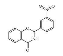 2-(3-nitrophenyl)-2,3-dihydrobenzo[e][1,3]oxazin-4-one结构式