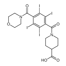 1-[2,3,5,6-tetraiodo-4-(morpholine-4-carbonyl)benzoyl]piperidine-4-carboxylic acid Structure