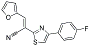 (E)-2-[4-(4-FLUOROPHENYL)-1,3-THIAZOL-2-YL]-3-(2-FURYL)-2-PROPENENITRILE结构式
