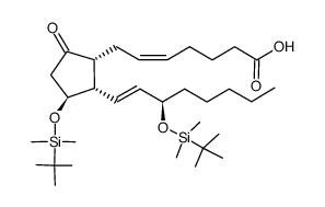 (5Z,8R,9R,11S,12S,13E,15R)-11,15-bis-(tert-butyldimethylsilyloxy)-9-oxoprosta-5,13-dienoic acid Structure