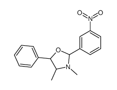 3,4-dimethyl-2-(3-nitrophenyl)-5-phenyl-1,3-oxazolidine结构式