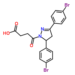 4-[3,5-Bis(4-bromophenyl)-4,5-dihydro-1H-pyrazol-1-yl]-4-oxobutanoic acid Structure