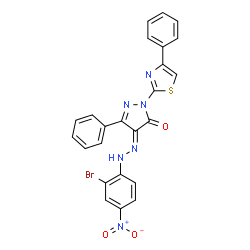 4-[(2-bromo-4-nitrophenyl)hydrazono]-5-phenyl-2-(4-phenyl-1,3-thiazol-2-yl)-2,4-dihydro-3H-pyrazol-3-one picture