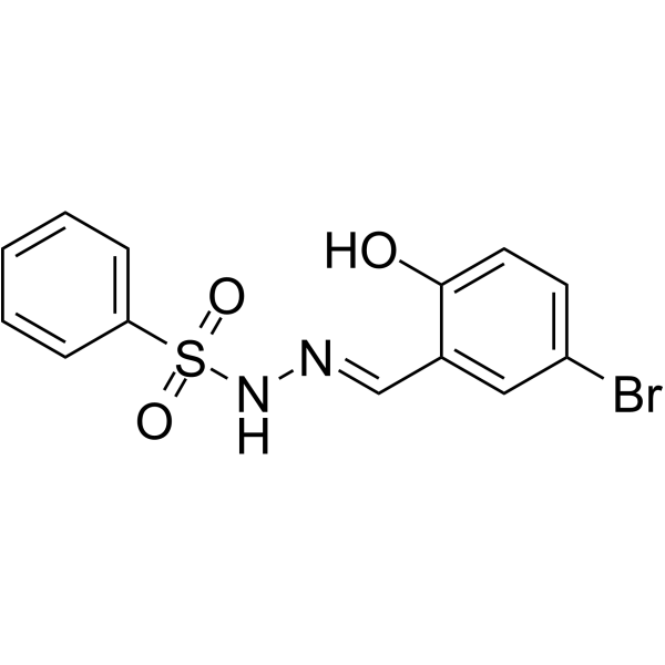 2-[(5-溴-2-羟基苯基)亚甲基]酰肼苯磺酸结构式