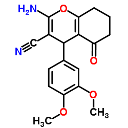 2-Amino-4-(3,4-dimethoxyphenyl)-5-oxo-5,6,7,8-tetrahydro-4H-chromene-3-carbonitrile Structure