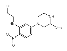2-[5-(3-methylpiperazin-1-yl)-2-nitroanilino]ethanol结构式