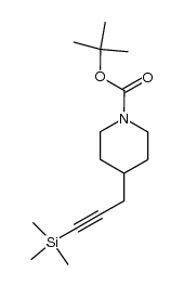tert-butyl 4-[3-(trimethylsilyl)prop-2-ynyl]piperidine-1-carboxylate Structure