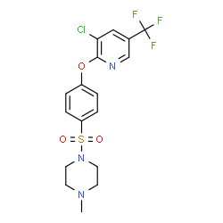1-[(4-([3-CHLORO-5-(TRIFLUOROMETHYL)-2-PYRIDINYL]OXY)PHENYL)SULFONYL]-4-METHYLPIPERAZINE Structure