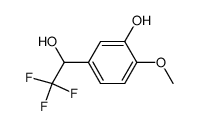 2-Methoxy-5-(2,2,2-trifluoro-1-hydroxyethyl)phenol结构式