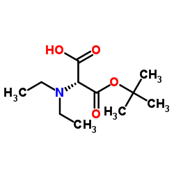 N-叔丁氧羰基-3-乙基-L-正缬氨酸结构式