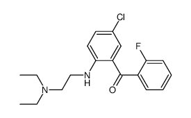 5-Chlor-2-(2-diaethylamino-aethylamino)-2'-fluor-benzophenon Structure