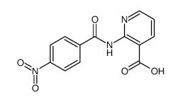 2-[(4-Nitrobenzoyl)amino]-3-pyridinecarboxylic acid structure