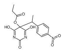 [5-[1-(4-nitrophenyl)ethyl]-2,4,6-trioxo-1,3-diazinan-5-yl] propanoate结构式
