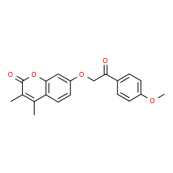 7-[2-(4-methoxyphenyl)-2-oxoethoxy]-3,4-dimethylchromen-2-one Structure