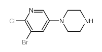 1-(6-CHLORO-5-BROMO-3-PYRIDYL)PIPERAZINE Structure