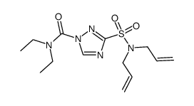 3-diallylsulfamoyl-[1,2,4]triazole-1-carboxylic acid diethylamide结构式