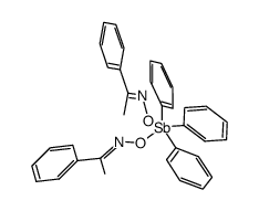 O-triphenylantimony(V) di(methylphenyloximate) Structure