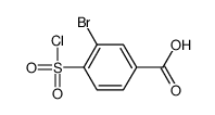 3-bromo-4-chlorosulfonylbenzoic acid结构式
