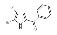 4,5-二溴-2-苯甲酰基吡咯结构式