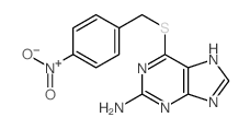 6-[(4-nitrophenyl)methylsulfanyl]-5H-purin-2-amine structure