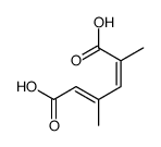 2,4-dimethylhexa-2,4-dienedioic acid结构式
