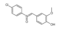 (Z)-N-(4-chlorophenyl)-1-(4-hydroxy-3-methoxyphenyl)methanimine oxide结构式