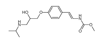 {(Z)-2-[4-(2-Hydroxy-3-isopropylamino-propoxy)-phenyl]-vinyl}-carbamic acid methyl ester Structure